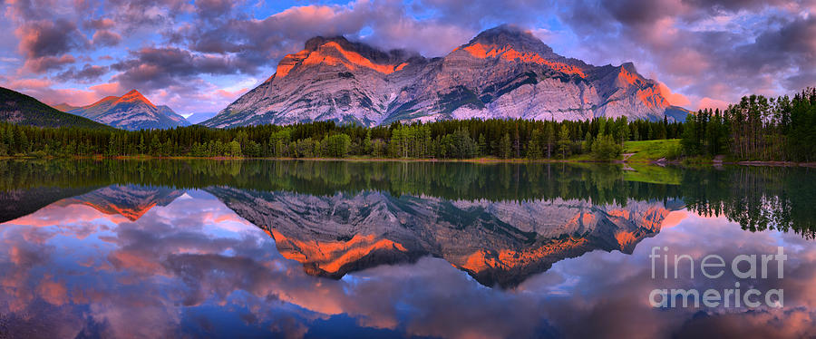 Extra Wide Wedge Pond Sunrise Panorama Photograph by Adam Jewell