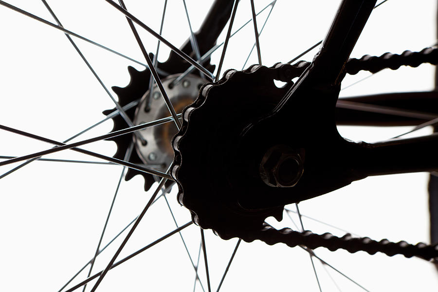 Extreme Close Up Of Chain And Spokes Photograph by Epoxydude