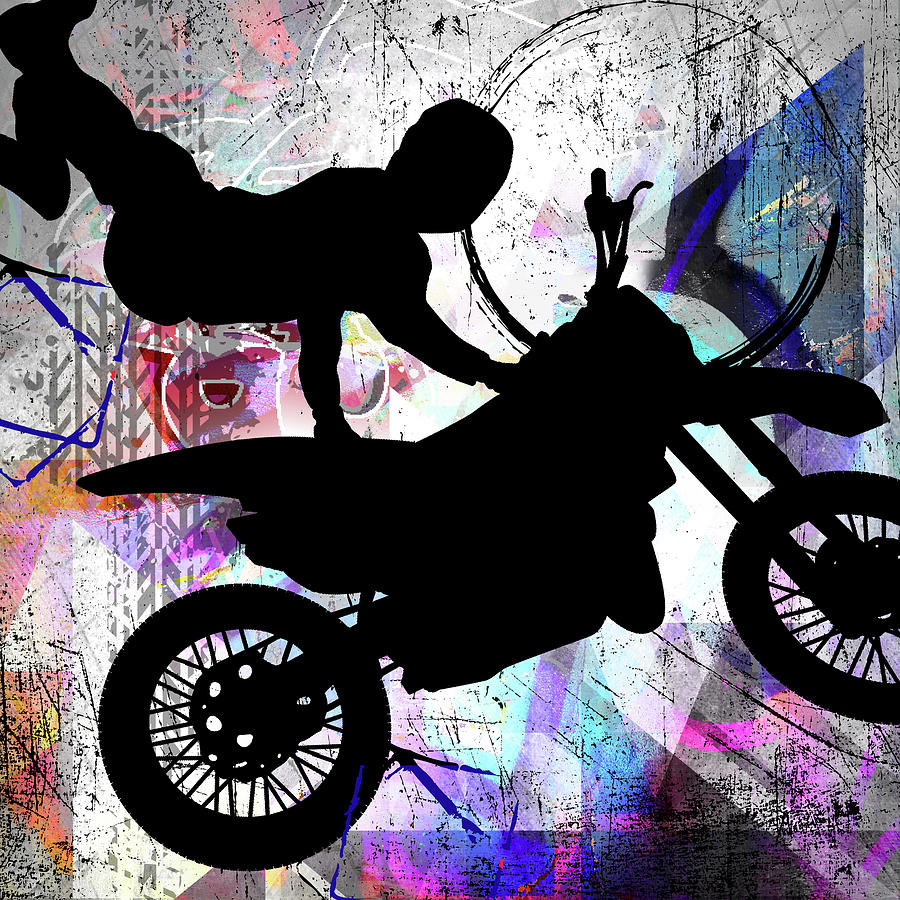 Sports Mixed Media - Extreme Motocross 2 by Lightboxjournal