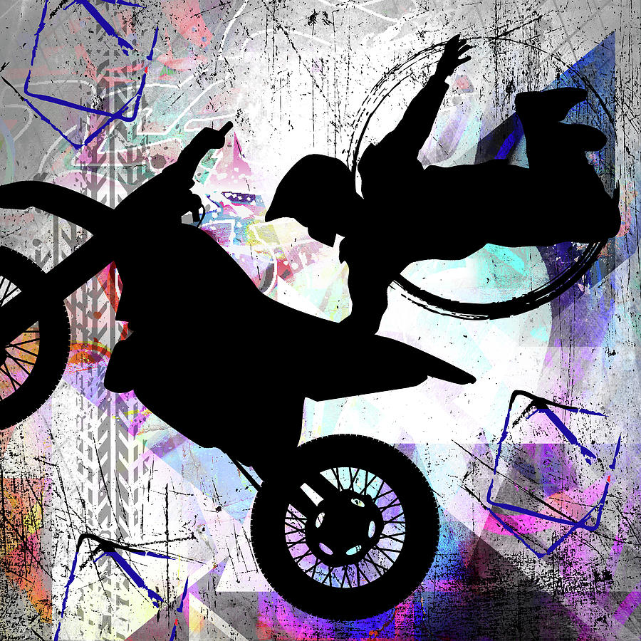 Sports Mixed Media - Extreme Motocross 3 by Lightboxjournal