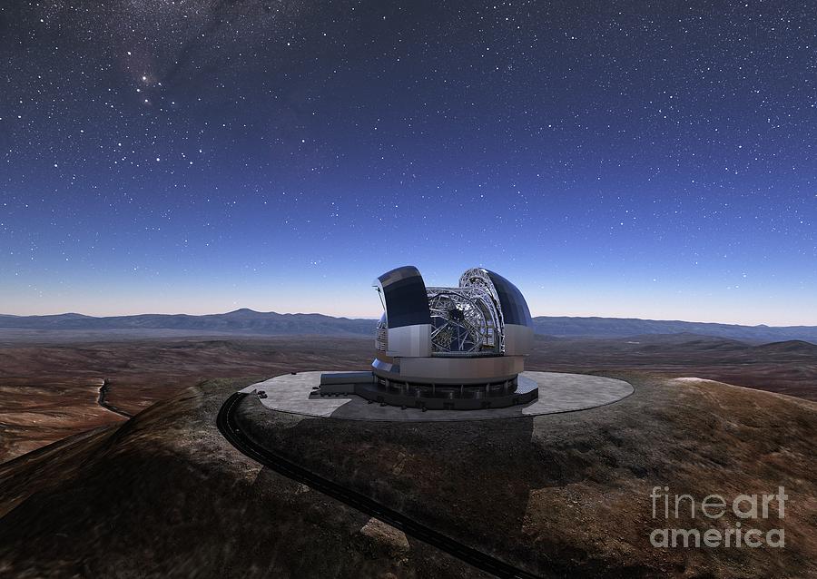 Extremely Large Telescope Photograph by European Southern Observatory/science Photo Library