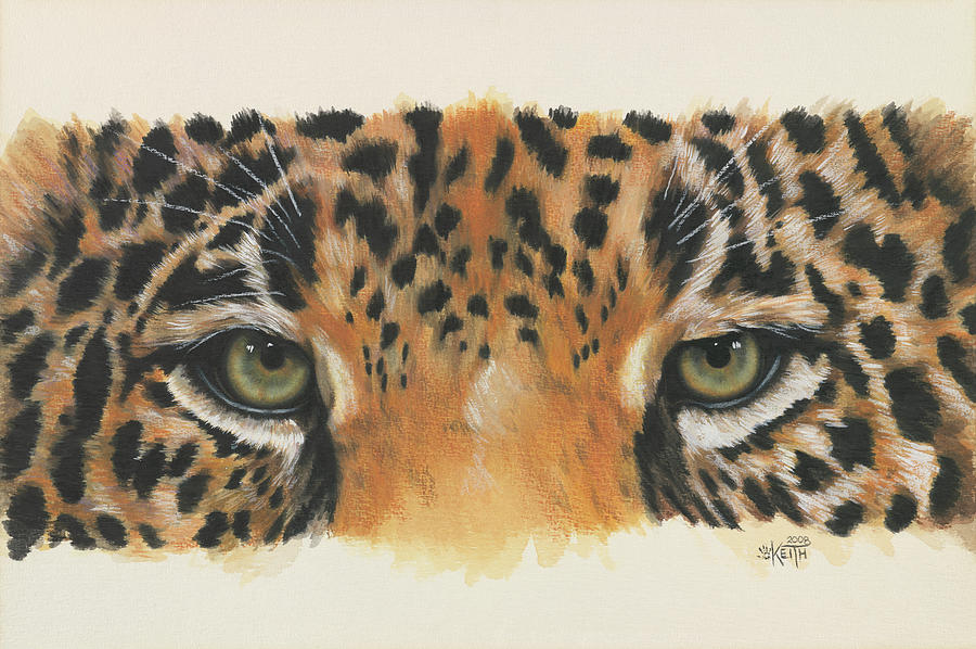 Eye-catching Jaguar Painting by Barbara Keith