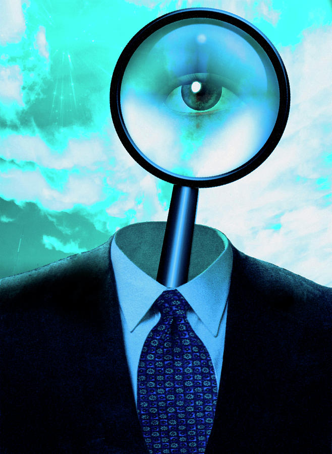 Eye In Magnify Glass. Business Suit Photograph by Bruce Rolff