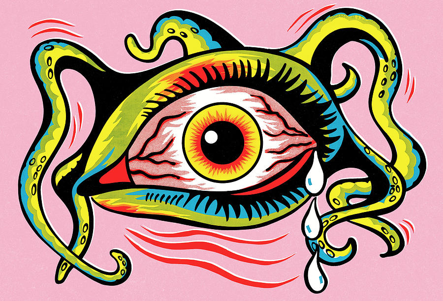 Eye monster Drawing by CSA Images - Fine Art America