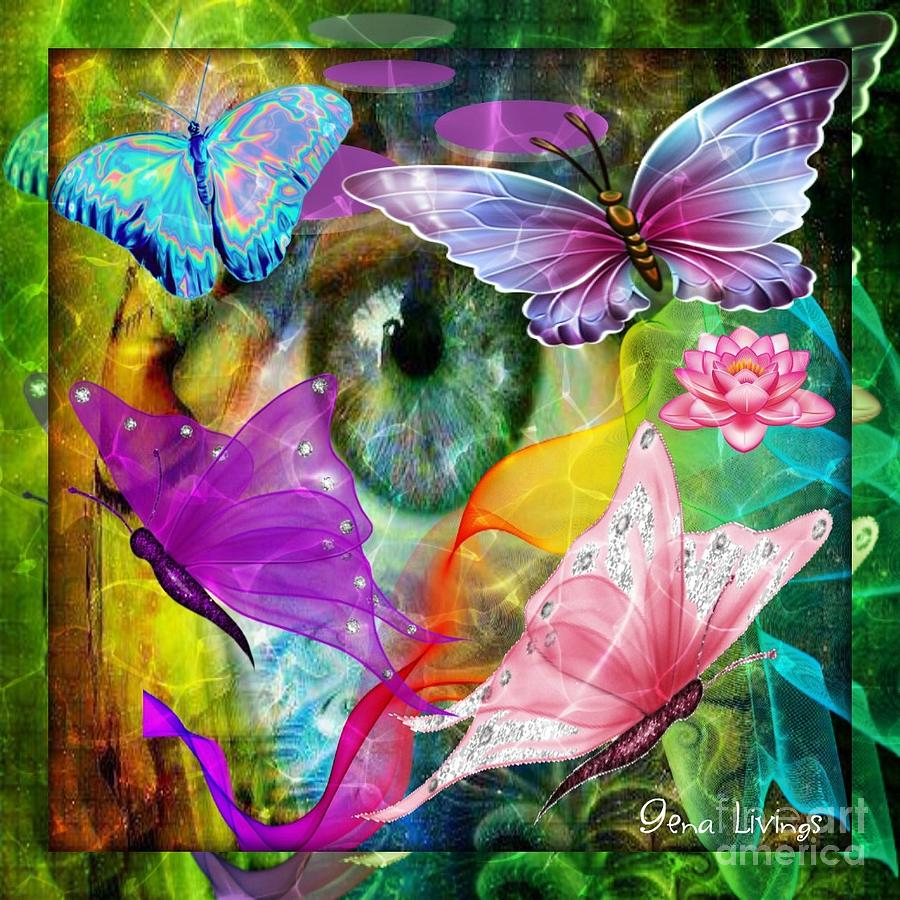 Eye of the Butterfly    Digital Art by Gena Livings