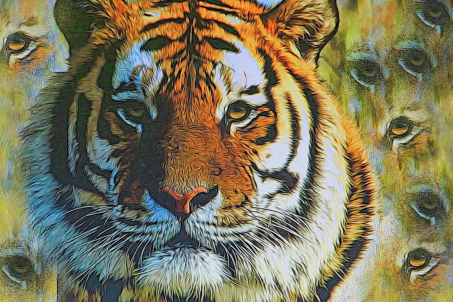 Eye of the tiger Digital Art by Dennis Baswell