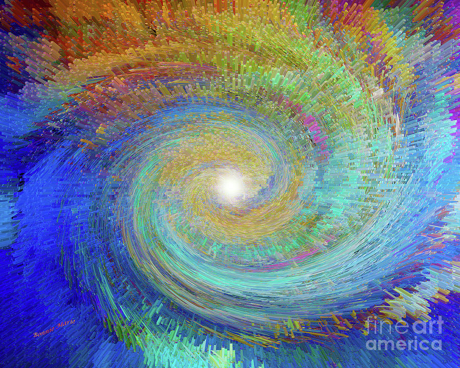 Eye of The Wave-Vortex Digital Art by Bonnie Marie