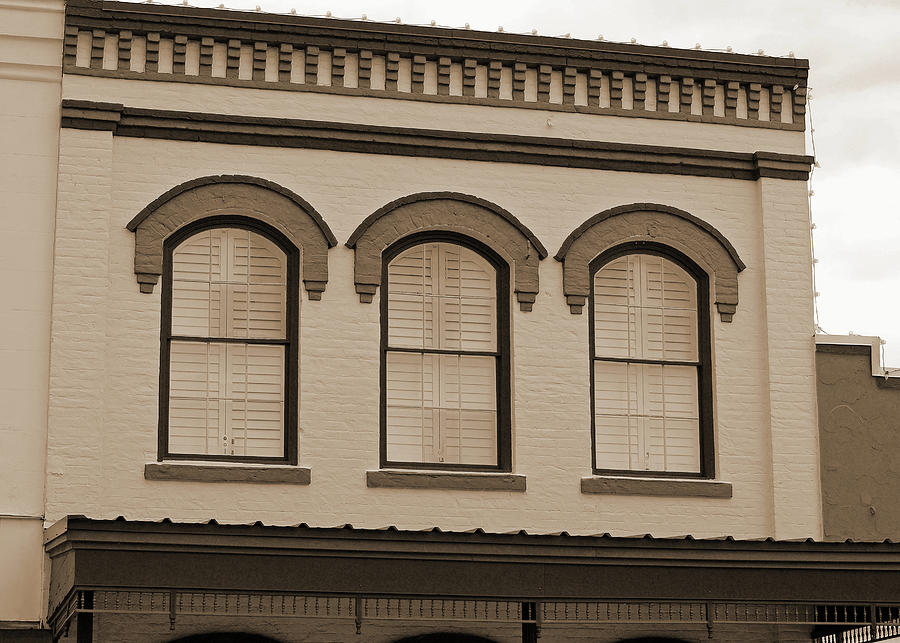 Eyebrow Windows in Bellville Texas Sepia by Connie Fox Eyebrow Windows in Bellville Texas Sepia by Connie Fox