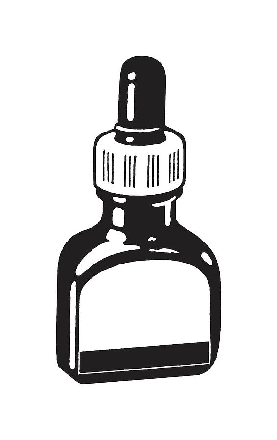 Eyedropper Bottle Drawing by CSA Images - Fine Art America