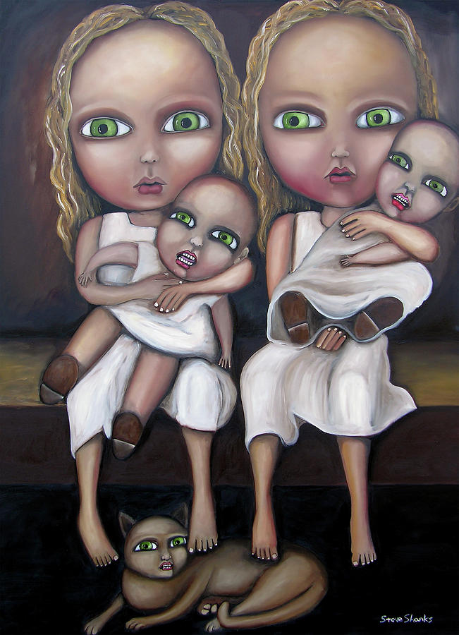 Eyes Like Twins Painting by Steve Shanks
