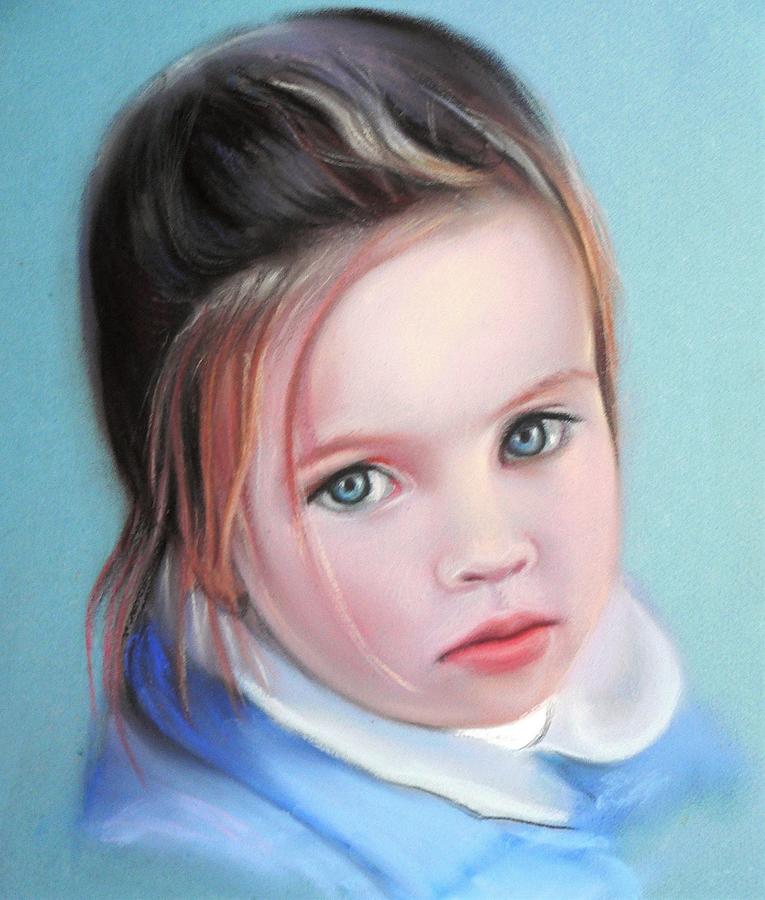 Eyes of a little angel soul Pastel by Louise Lavallee | Fine Art America