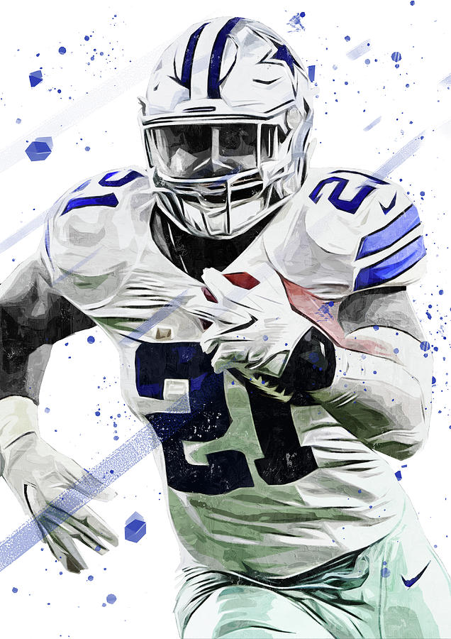 Ezekiel Elliott Digital Art by Smh Yrdbk | Fine Art America