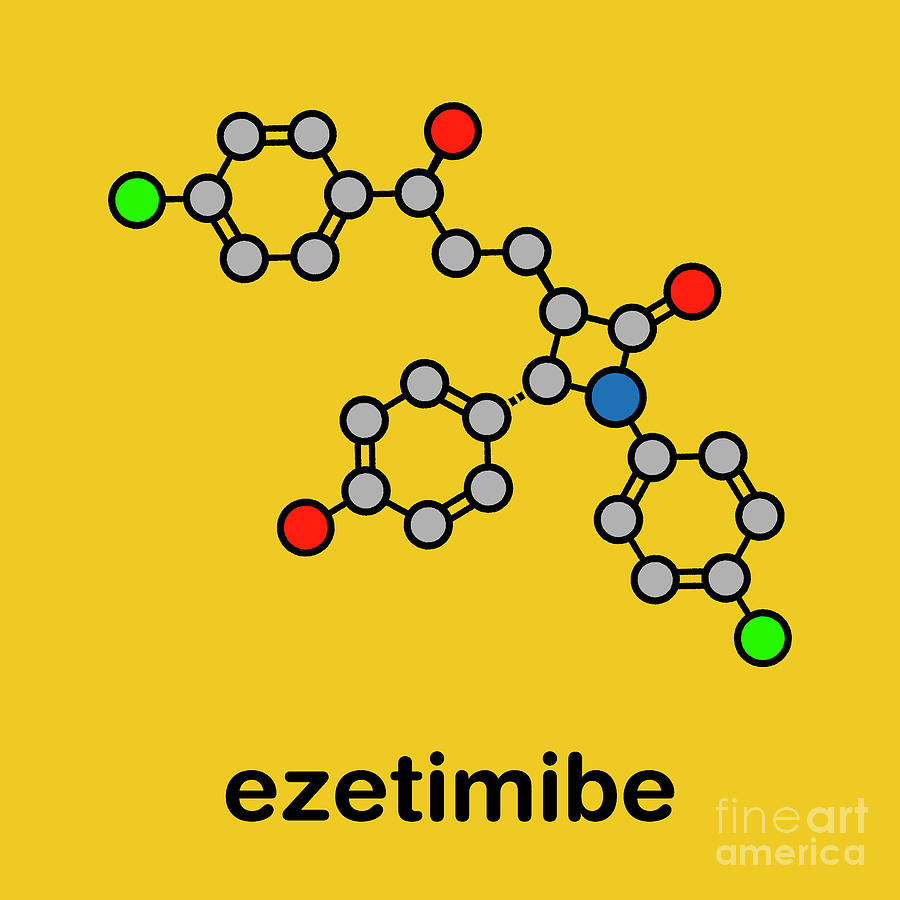 Ezetimibe Cholesterol-lowering Drug Photograph by Molekuul/science ...