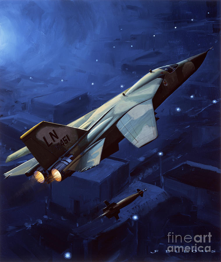 General Dynamics F-111 Aardvark Painting by Jack Fellows