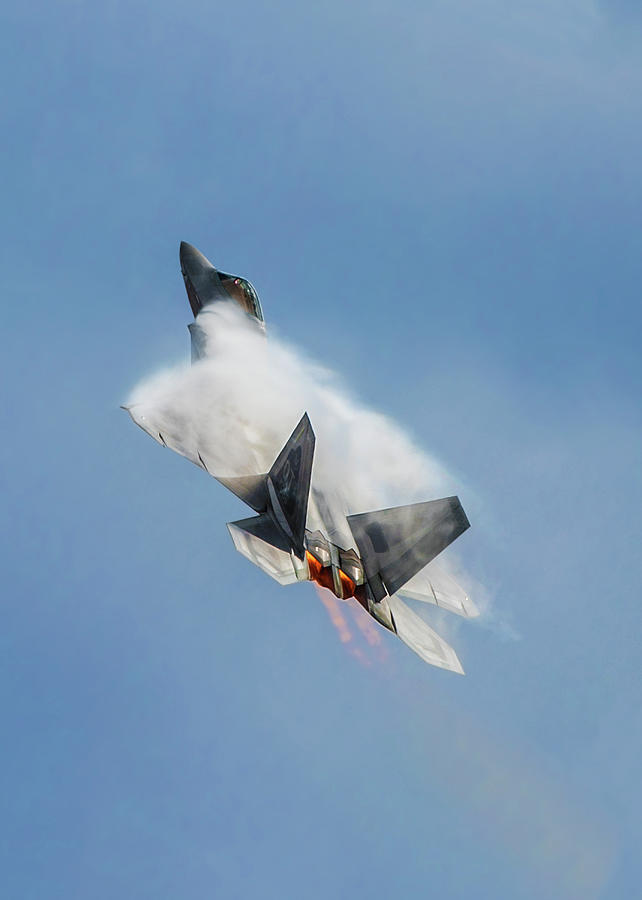 F-22A Raptor Going Vertical Photograph by Erik Simonsen