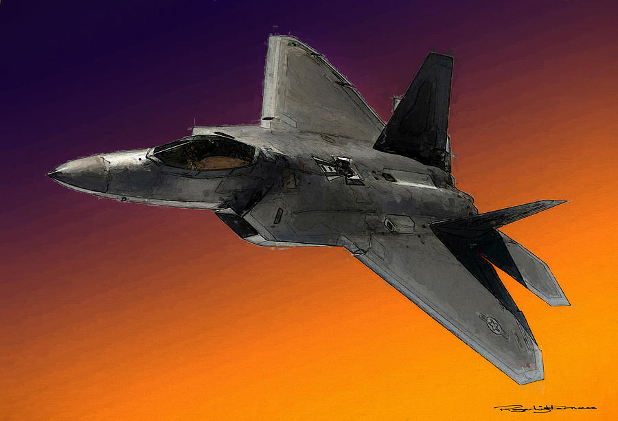F-22A Raptor Digital Art by Roger Lighterness