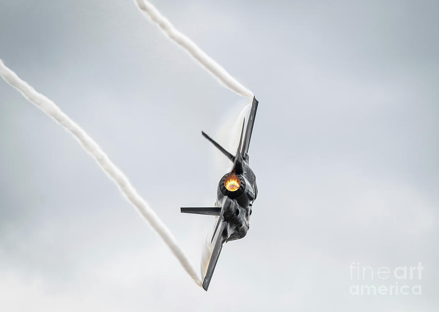 F35 Demo Team Flying Over Oregon International Airshow Photograph by