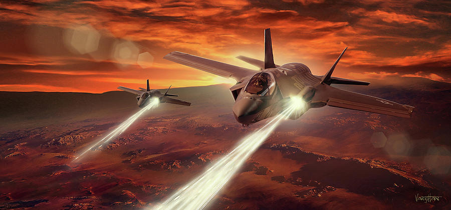 F-35 Lightning - ground attack Digital Art by James Vaughan