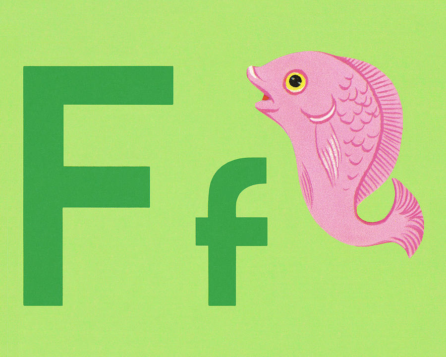 Fish Drawing - F as in Fish by CSA Images
