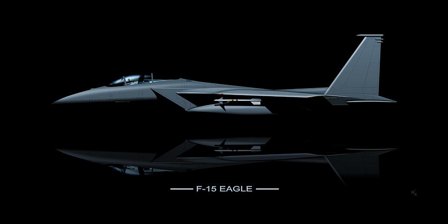 Jet Digital Art - F15 Eagle Jet Aircraft by John Wills