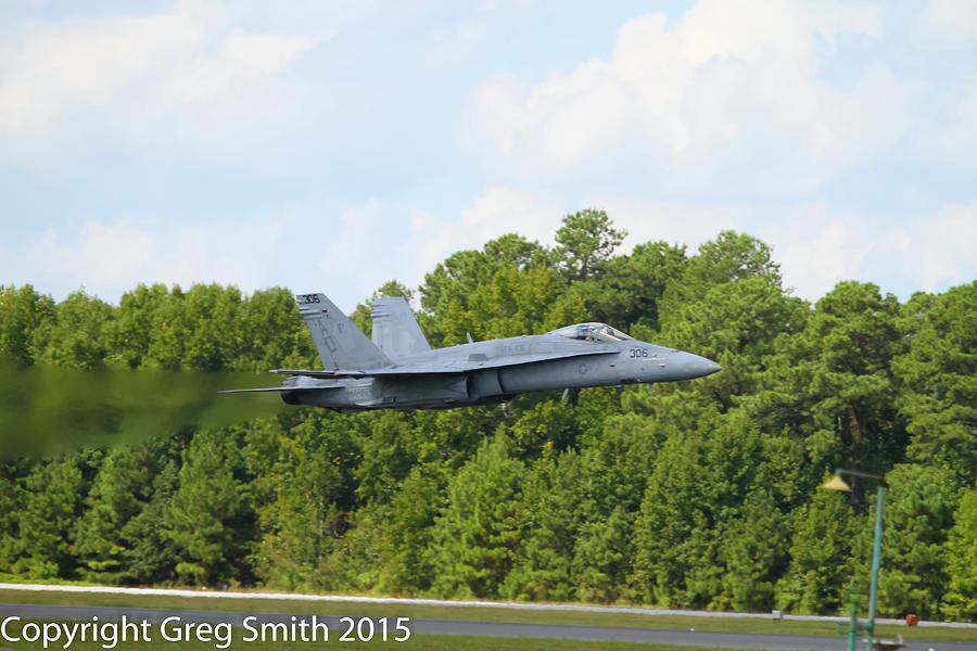 F18 takeoff Photograph by Greg Smith
