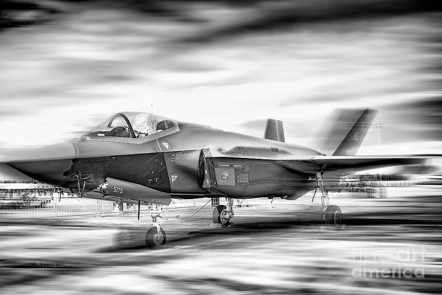 The Lockheed Martin F35 Lightning BW Photograph by Rene Triay FineArt Photos