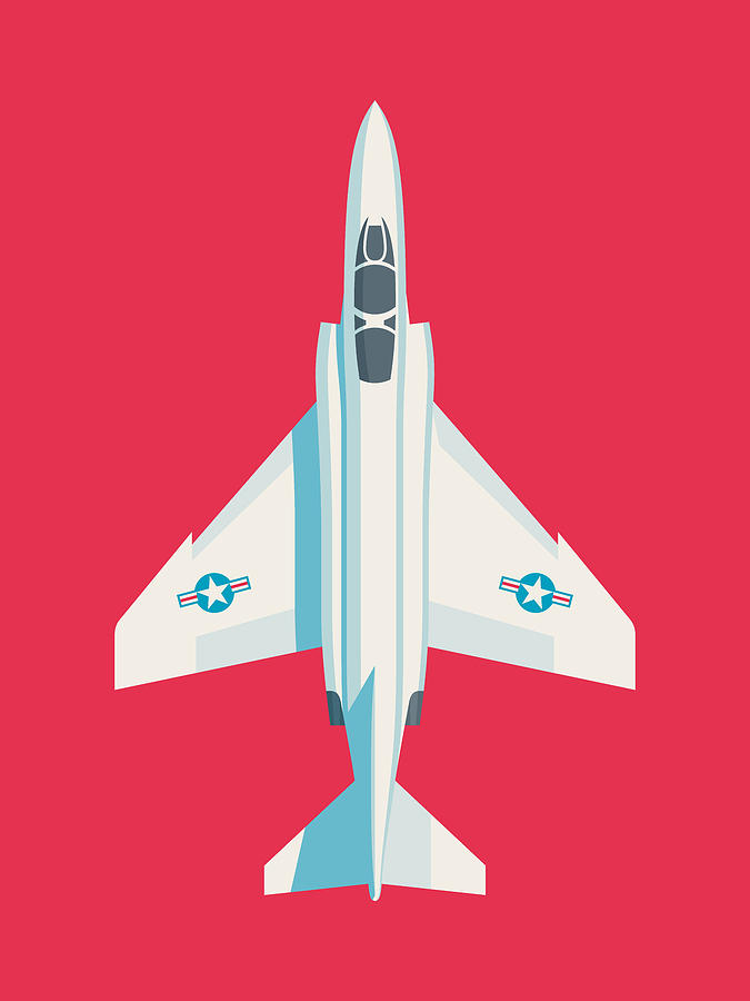 Jet Digital Art - F4 Phantom Jet Fighter Aircraft - Crimson by Ivan Krpan Jet Digital Art - F4 Phantom Jet Fighter Aircraft - Crimson by Ivan Krpan