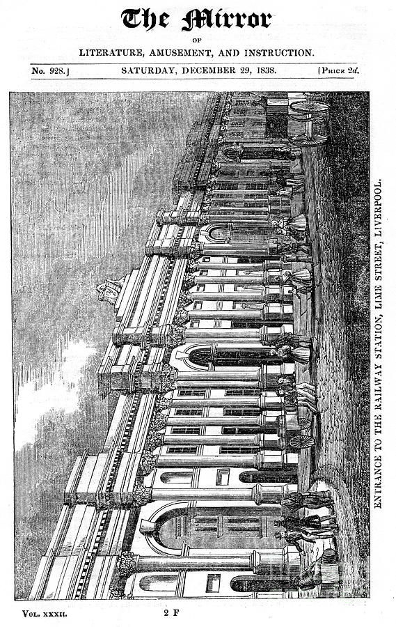 Architecture Drawing - Façade Of Lime Street Station by Print Collector