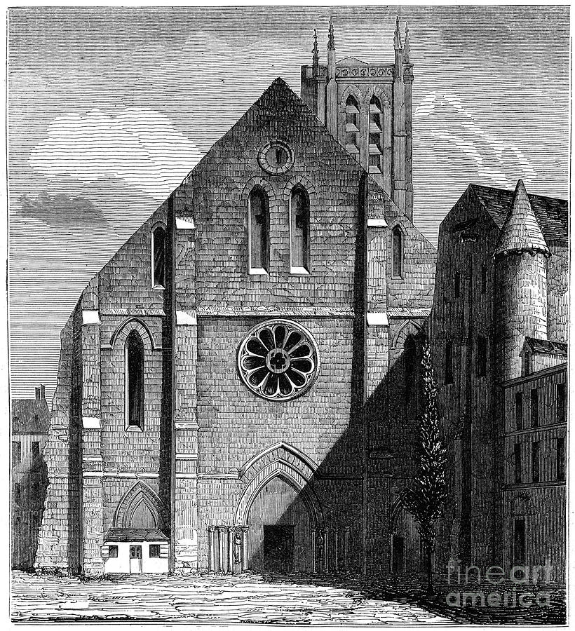 Façade Of The Ancient Church Drawing by Print Collector