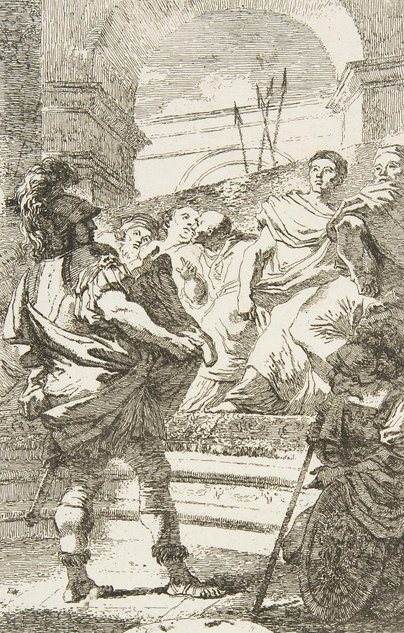 Fabius Maximus before the Senate at Carthage Relief by Jean-Honore Fragonard