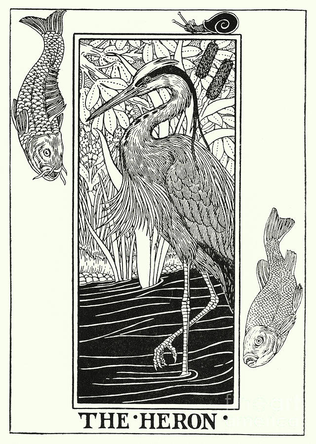 Fables Of La Fontaine, The Heron Painting by Percy James Billinghurst