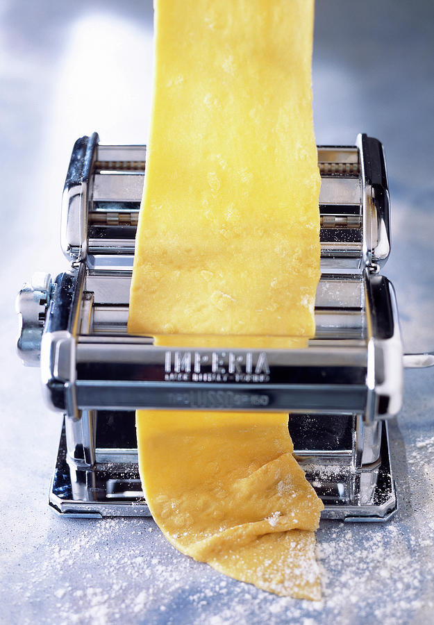 Fabrication De Pates Fraiches a La Machine Pasta Machine Photograph by ...