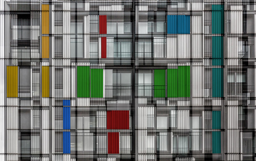Facade Of Colored Tubes Photograph by Jois Domont ( J.l.g.)
