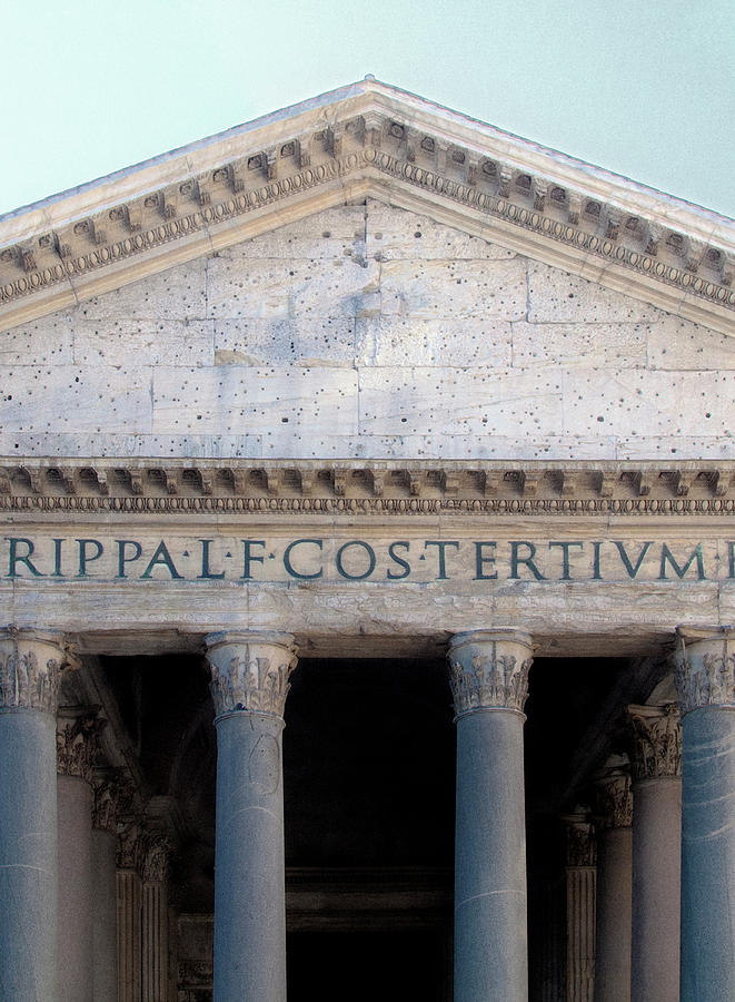 Facade Of The Pantheon In Rome, Italy Photograph by Mel Curtis