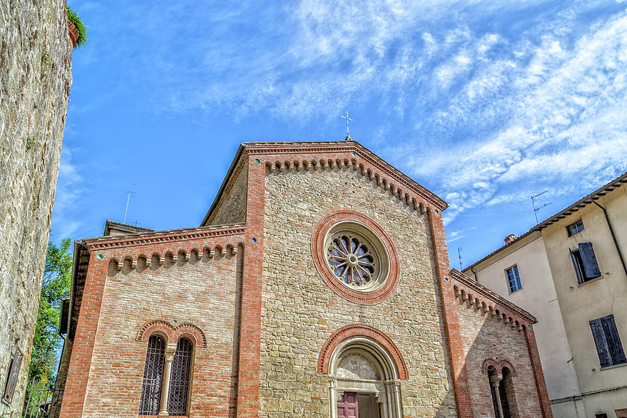 Facade of XIV Catholics parish church in Italy Photograph by Vivida Photo PC