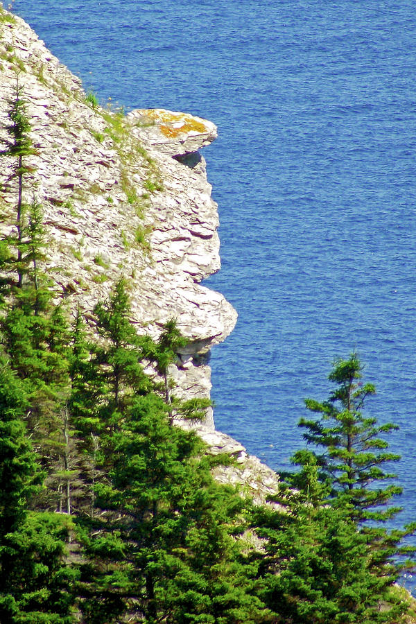 Face in Cliff at Cap Gaspe in Forillon National Park, Quebec, Canada  Photograph by Ruth Hager