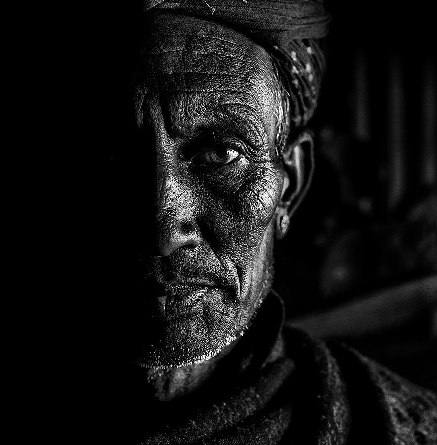 Face In Dark Photograph by Haitham Al Farsi