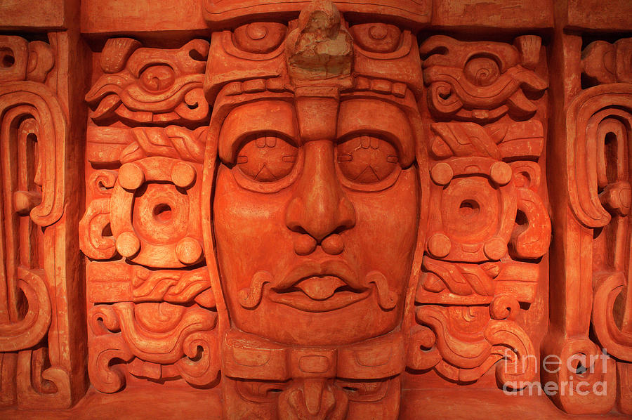 Face of a Mayan Ruler Photograph by John  Mitchell