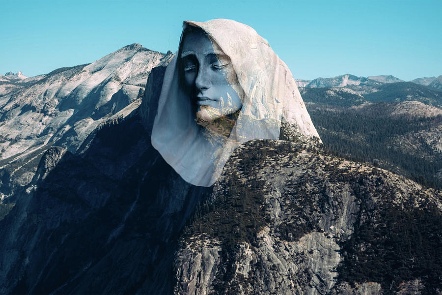 Yosemite National Park Digital Art - Face of the Mountain by Lisa Yount