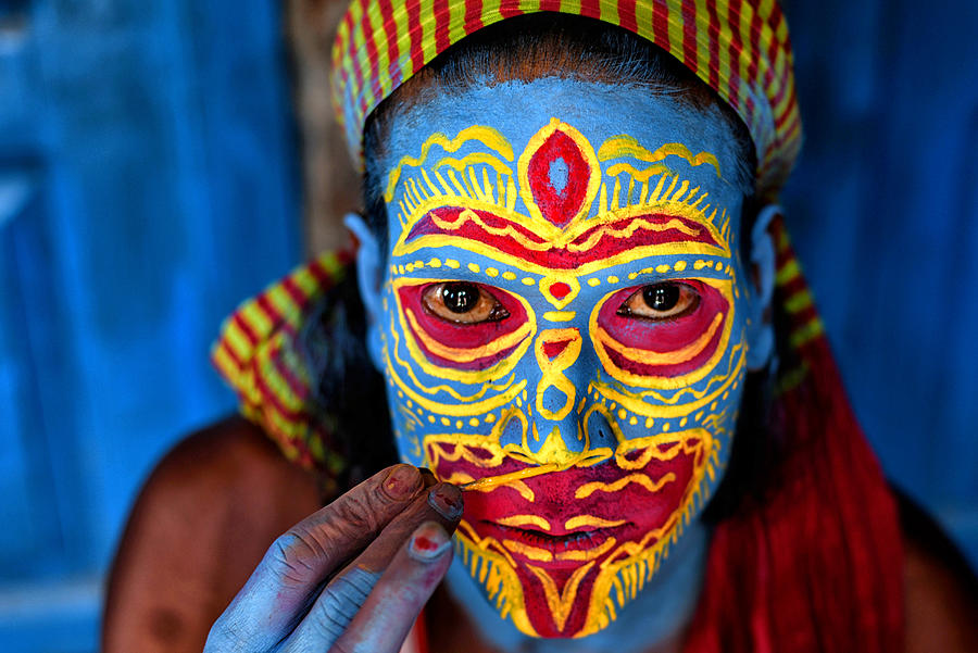 Face Paint Art Photograph by Avishek Das