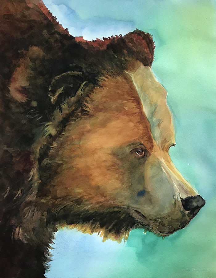Face to Face Bear Painting by Joan Chlarson