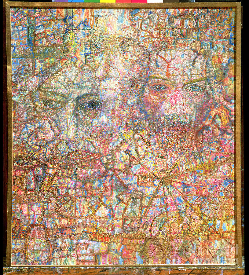 Faces, 1940 Painting by Pavel Nikolaevich Filonov