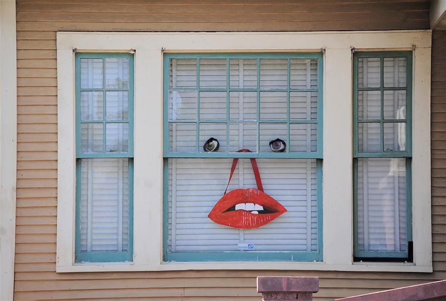 Faces In Windows Big Lips In New Orleans Louisiana Lower Garden District Photograph By Michael Hoard
