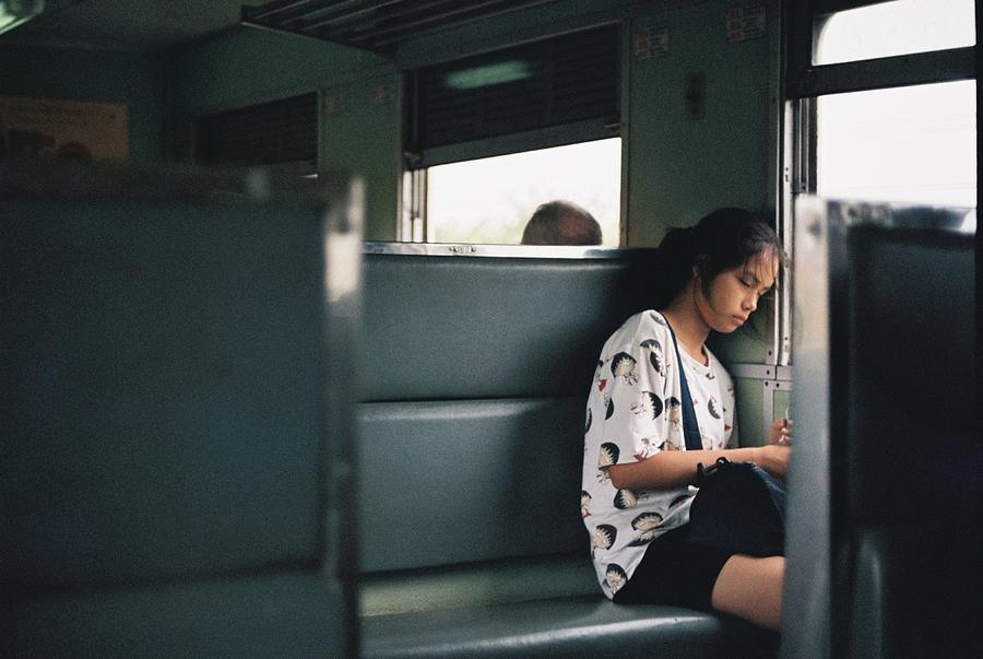 Train Photograph - Faces Of Thailand by Caroline Fischer