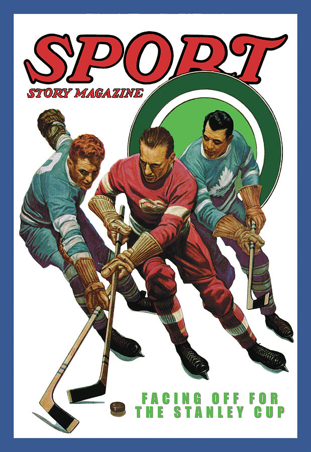Sports Painting - Facing Off for the Stanley Cup by Joseph Farrelly