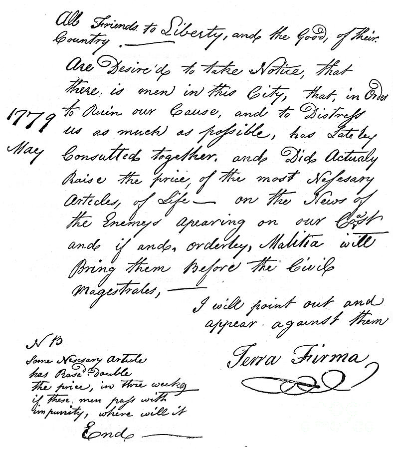 Facsimile Of A Declaration Drawing by Print Collector