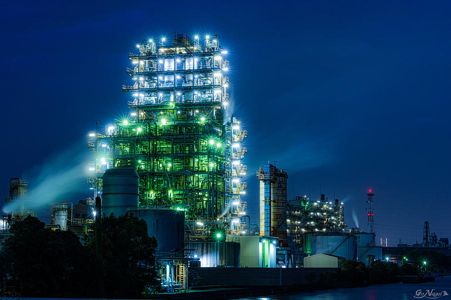 Factory Lights Photograph by Go Nagai