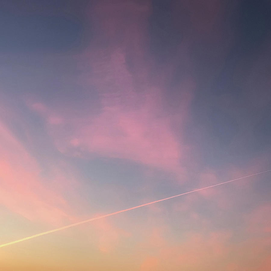 Fading Contrail In Sky Digital Art by Rehulian Yevhen - Pixels