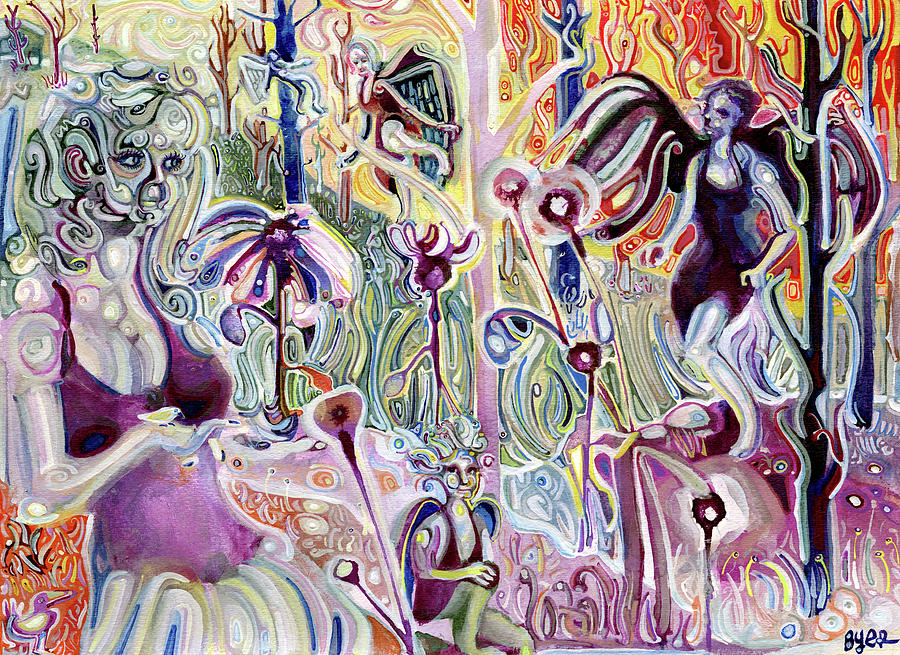 Abstract Painting - Faeries by Josh Byer