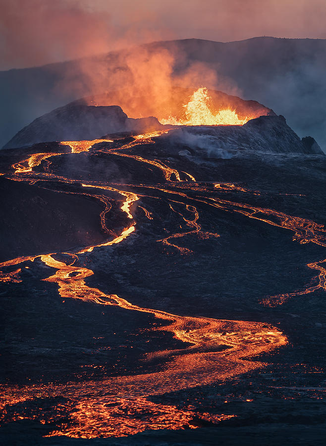 Landscape Photograph - Fagradalsfjall Volcano by Yy Db